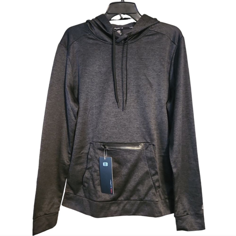 Layer 8 Men's Black Heather Thermal Insulated Cold Weather Hoodie